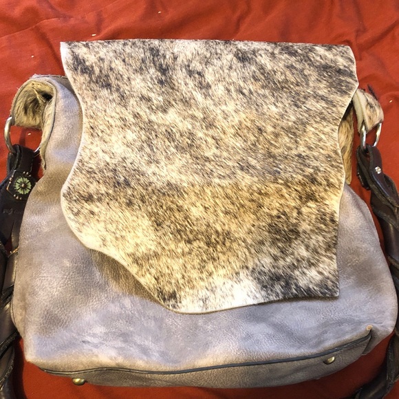 Handbags - Gray and Brown Women's Bag